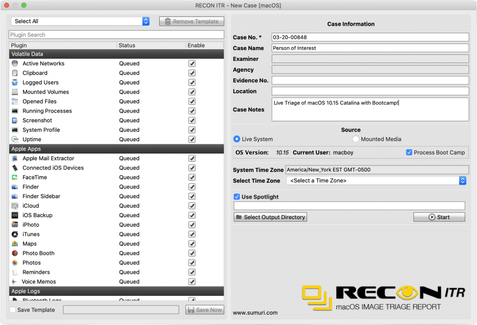 RECON LAB 產品介面圖